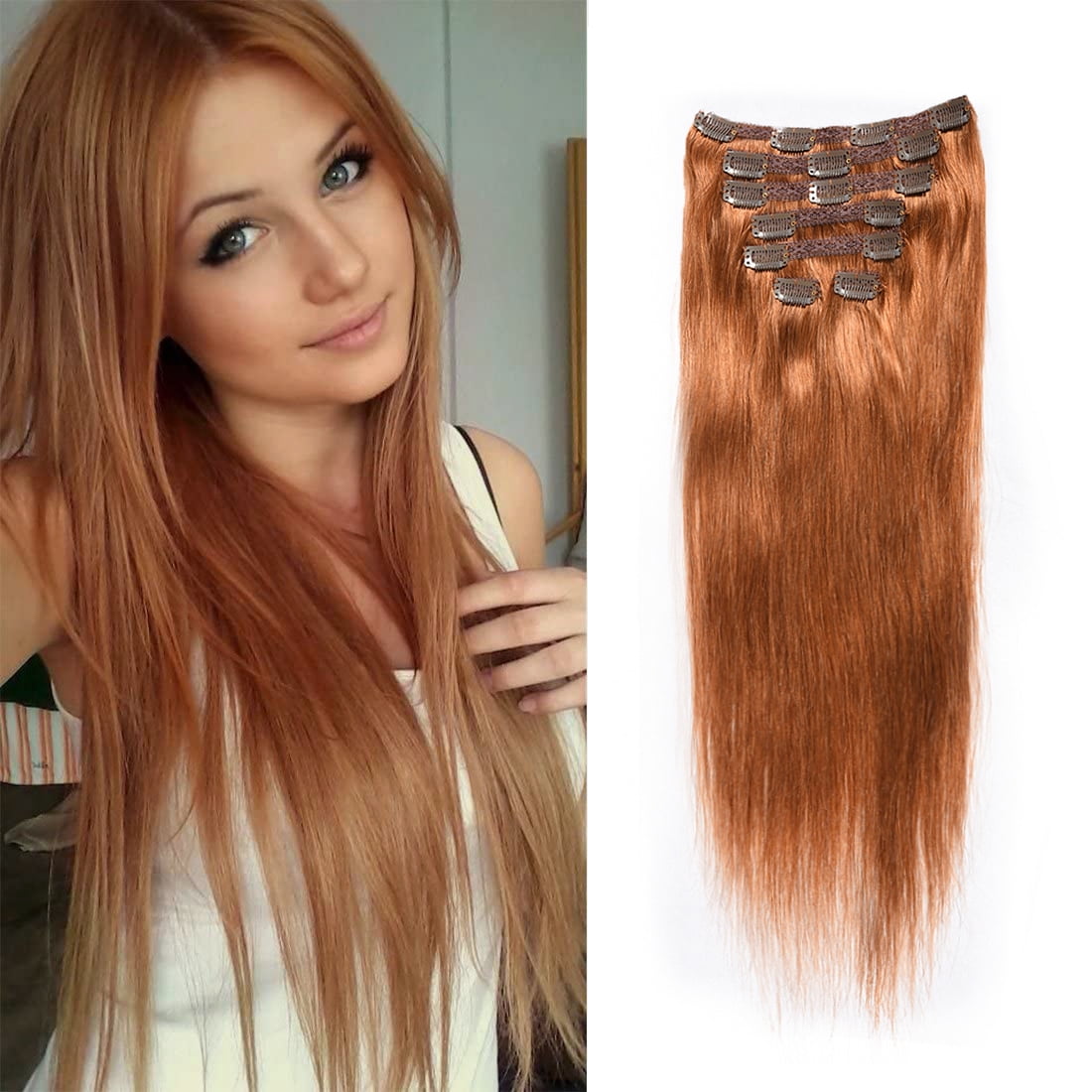 CALYPSO CLIP HAIR EXT 15    RED