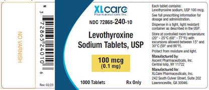 LEVOTHYROXINE TB 100MCG 90 CPLT