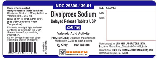 DIVALPROEX SOD SK 125MG 100 DR