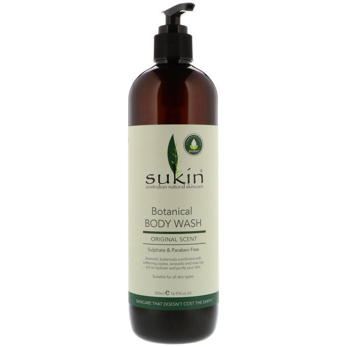 SUKIN BODY WASH,LIME,COCONUT