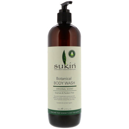 SUKIN BODY WASH,LIME,COCONUT
