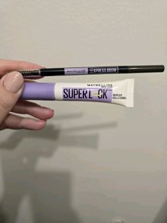 MAYBELLINE New York Super Lock Brow Glue Clear & Tinted Eyebrow Gel, Medium Brown, 0.23 oz