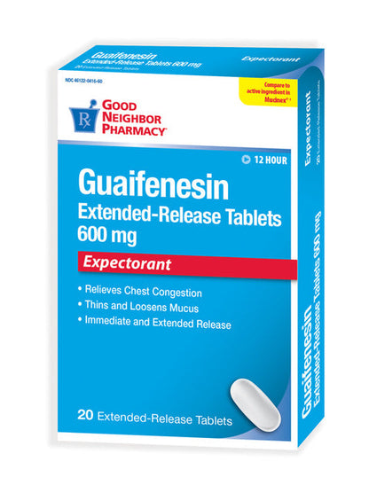 GUAIFENESIN 600 MG ER TAB 100 UD MAJOR