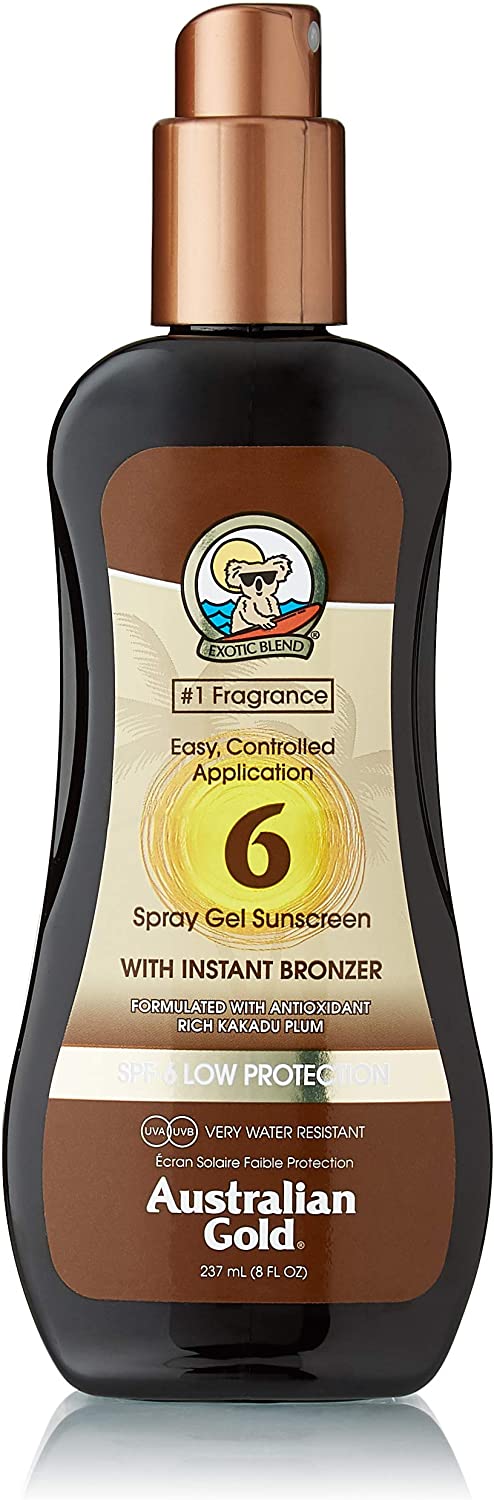 Australian Gold Spf#08 Spray Gel With Instant Bronzer 8oz