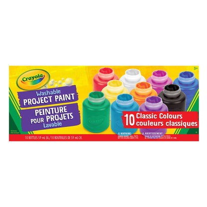 Crayola Classic Washable Project Paint, 6 count