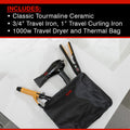 CHI Tourmaline Ceramic 3-Piece Travel Set - Onyx Black