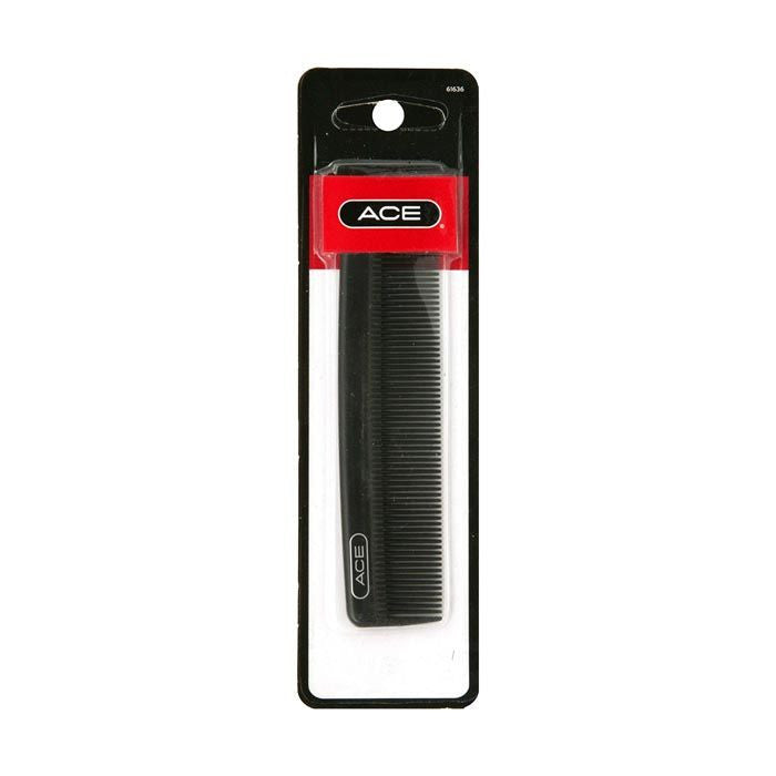 ACE 5" Classic Pocket Comb - Black, 2 count