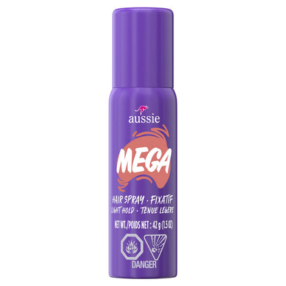Aussie Mega Hairspray Light Hold 1.5oz (12in)