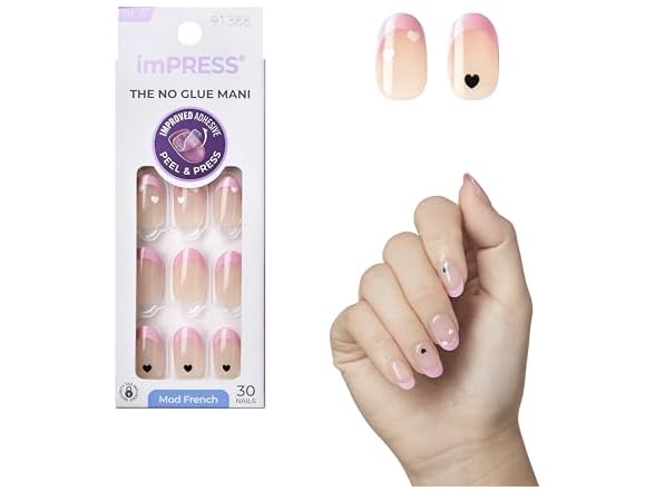 KISS imPRESS Design Modern French Press-On Nails - Ditto