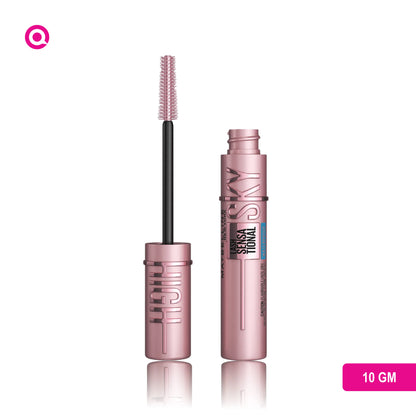 MAYBELLINE New York Lash Sensational Sky High Waterproof Mascara Makeup, 802 Very Black, 0.24 oz