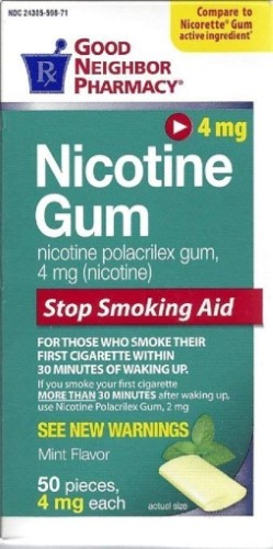 GNP NICOTINE GUM 4MG ORIGINAL 20CT
