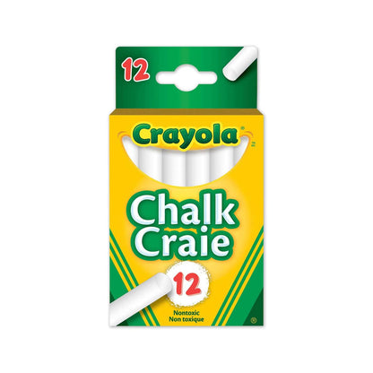 Crayola White Chalk, 12 count