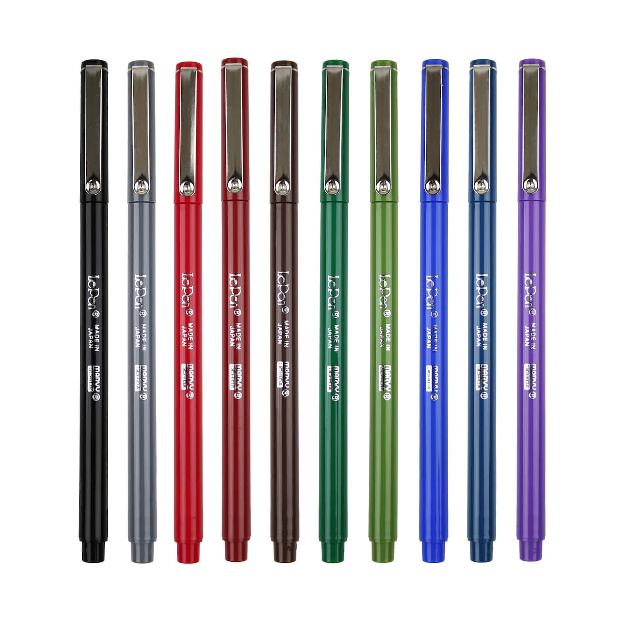 Marvy Uchida LePen Micro-Fine Point Pen Set - Dark Colors, 10 pieces