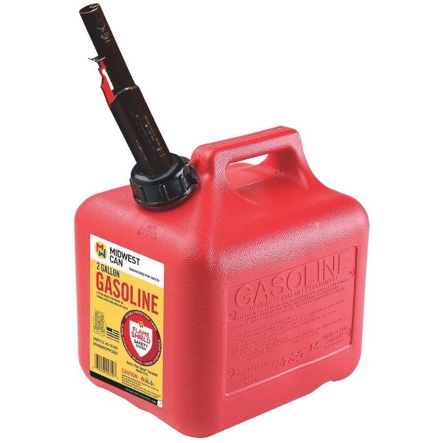 Midwest Can 2 Gallon High Density Polyethylene Gasoline Can
