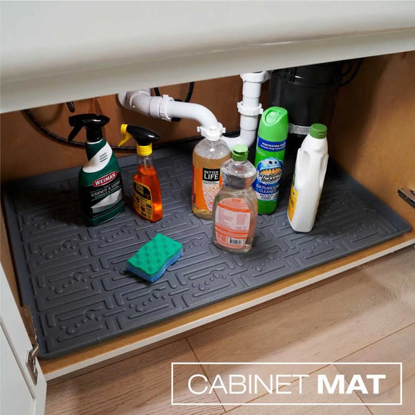 Home Basics PEVA 24" x 49" Sink Mat - Grey