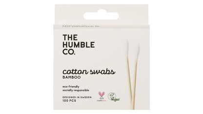 THE HUMBLE CO. BAMBOO COTTON SWABS,WHITE