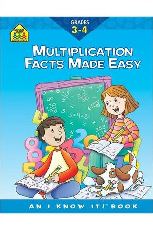 School Zone Multiplication Facts Made Easy Grades 3-4 Workbook