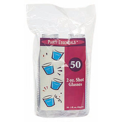SENSATIONS 2 oz Plastic Shot Glasses - Clear, 20 count
