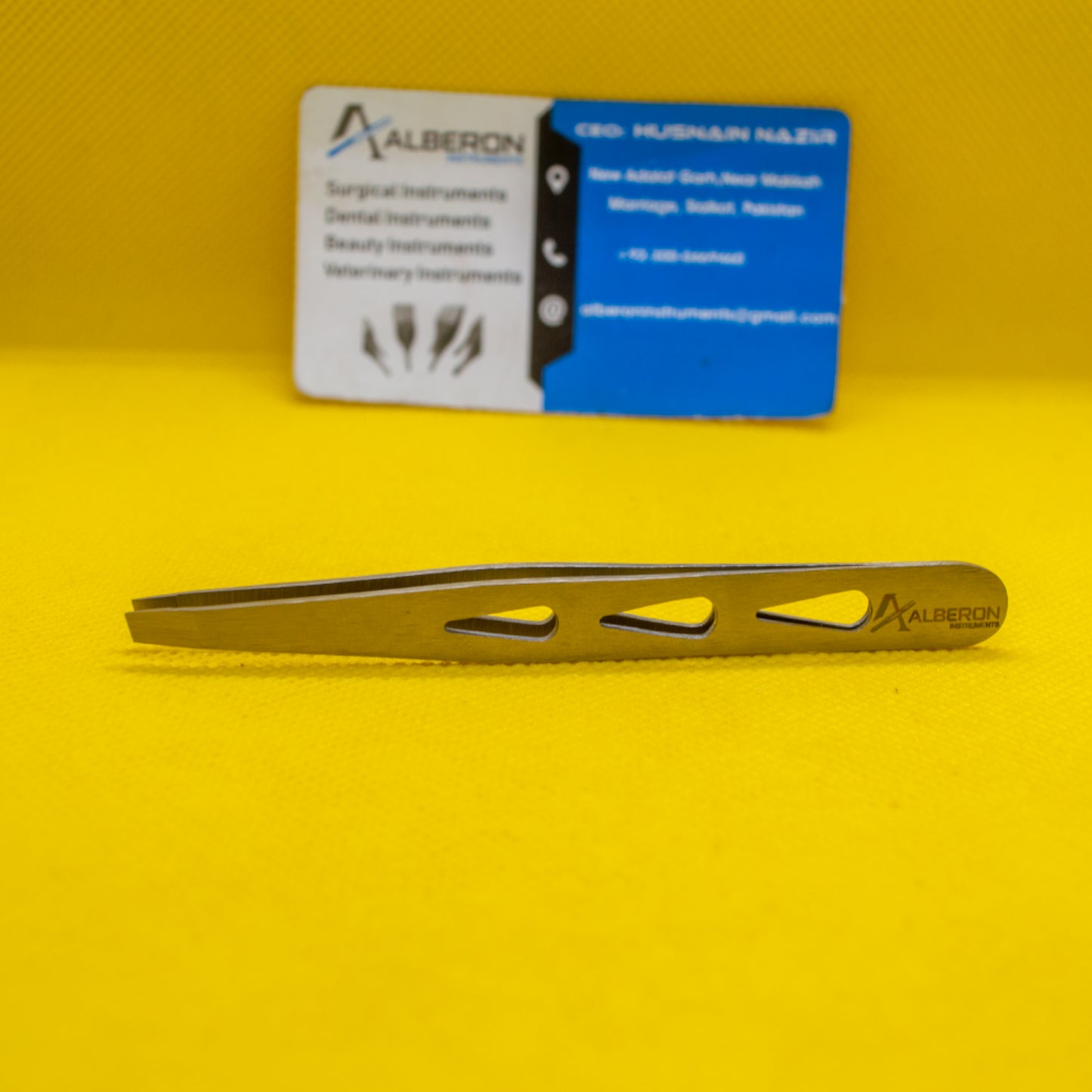 Hb Pro Eyebrow Tweezers Slant Tip (3in) Multi Titanium
