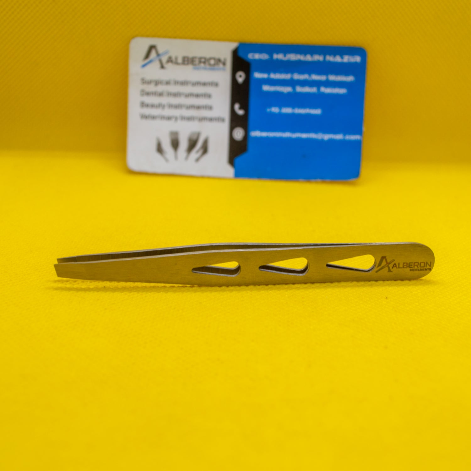 Hb Pro Eyebrow Tweezers Slant Tip (3in) Multi Titanium