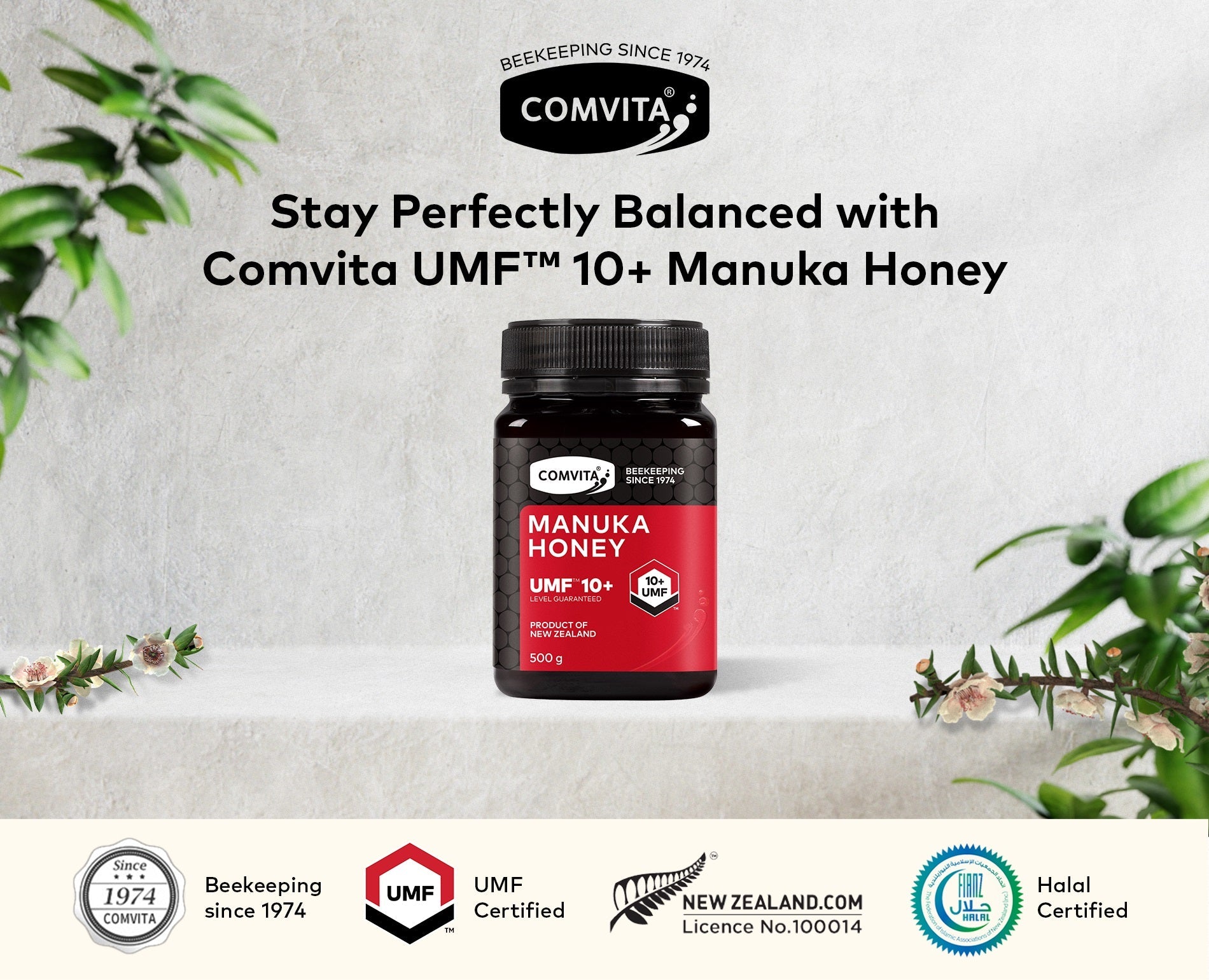 COMVITA HONEY,MANUKA,UMF 10+,RAW