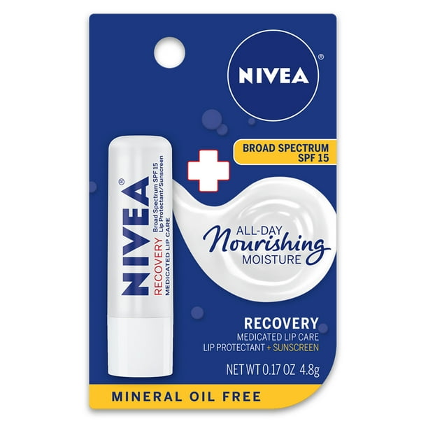 NIVEA LIP CARE MEDICATED RECOVRY 6X.17OZ