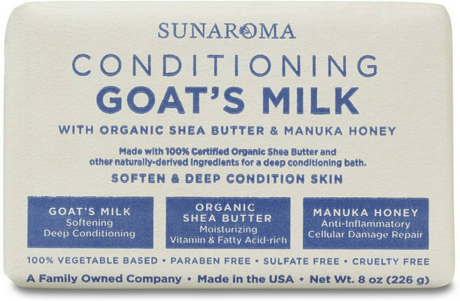 SUNAROMA OATMEAL SHEA SOAP  8OZ