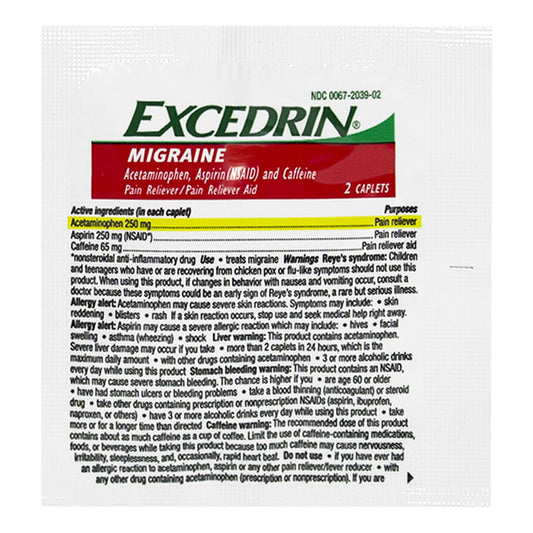 EXCEDRIN EXT STR/MIGRAINE MINI-WING