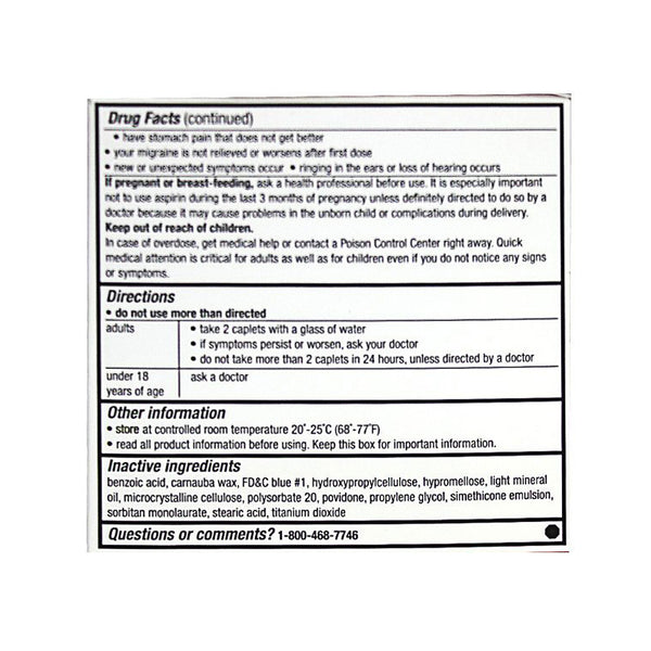 EXCEDRIN EXT STR/MIGRAINE MINI-WING