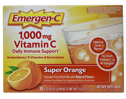 Emergen-C Vitamin C Drink Mix Packets - Super Orange, 10 count