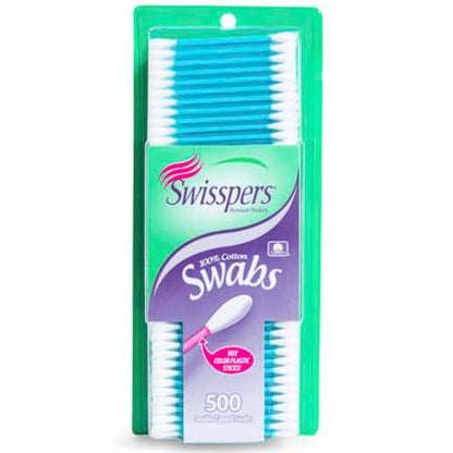Swisspers Take Along Cotton Swabs 50 Count (12in)