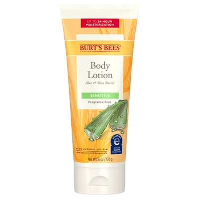 Burts Bees Body Lotion Aloe & Shea Butter 12oz Sensitive