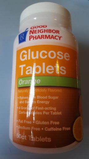 GNP GLUCOSE TAB ORANGE 50CT