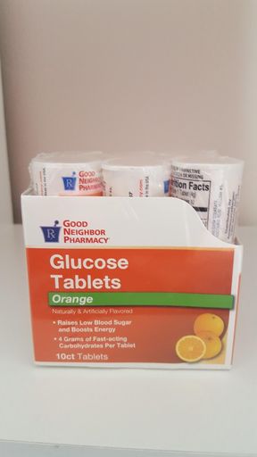 GNP GLUCOSE TAB ORANGE 50CT