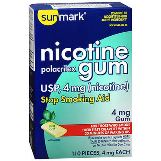 NICOTINE POLACRILEX 4 MG GUM 110