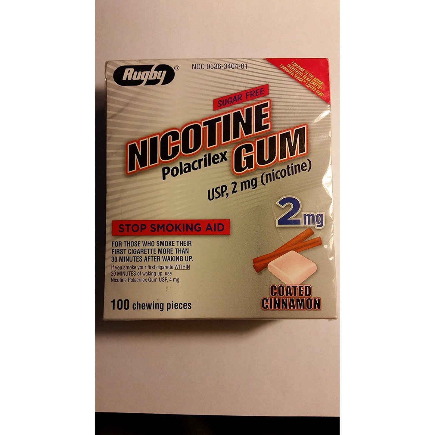 NICOTINE COATED CINNAM 4MG GUM 100 RUGBY