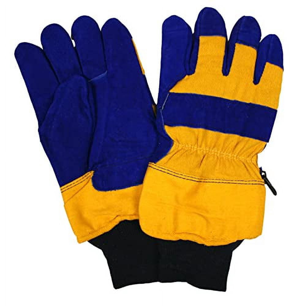 CORDOVA White Canvas Blue Wrist Durable Cotton Work Gloves