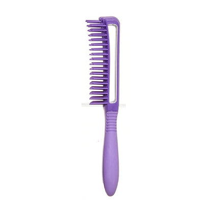 Kiss Red Brush Glide & Define Detangle 9 Row Non-Slip Purple