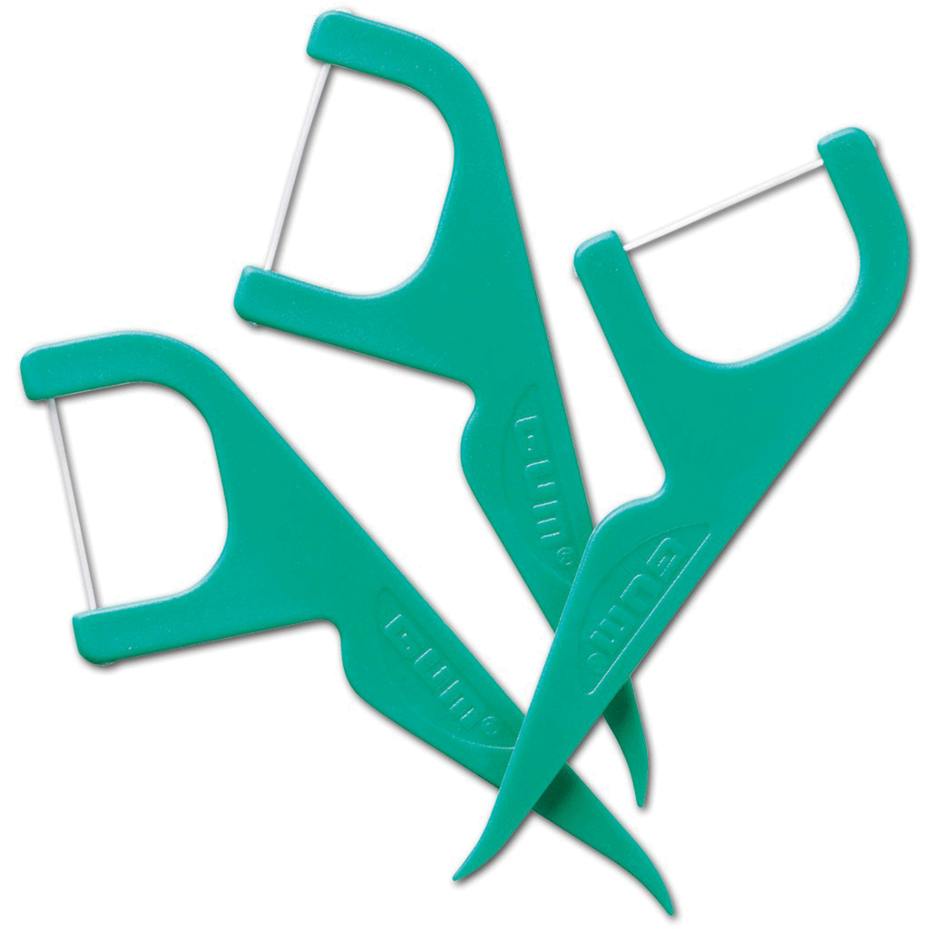 GUM EEZ-THRU FLOSSER ANGLED 75CT