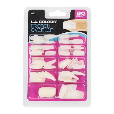 L.A. COLORS French Overlap Nail Tips, 80 count