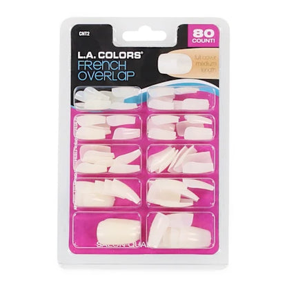 L.A. COLORS French Overlap Nail Tips, 80 count