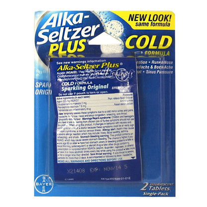 ALKA-SELTZER PLUS COLD TABLET 20CT