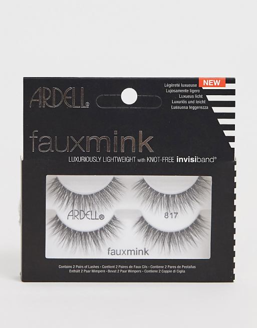 Ardell Faux Mink Lashes - 817 Black, 4 count