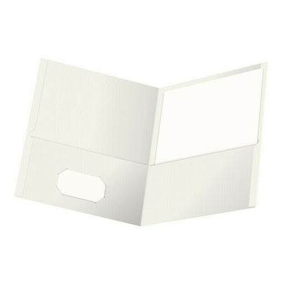 Oxford® Twin Pocket Folder, Letter Size, Red, 25 per box