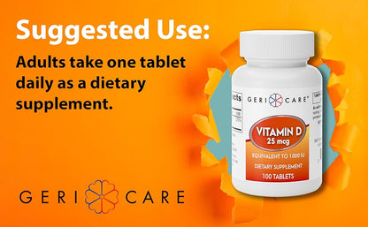 VITAMIN D3 400IU TAB 100CT GERICARE