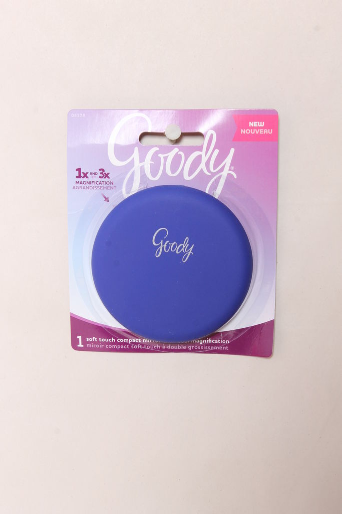 Goody Soft Touch Compact Mirror With Dual Magnification Assorted Colors 8178, 1.0 CT