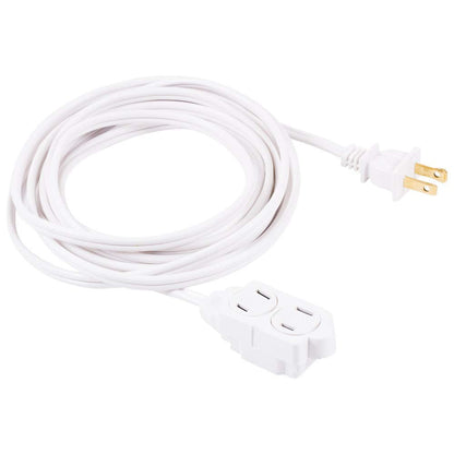 cordinate Basic 3-Outlet Polarized Extension Cord - White, 15 ft
