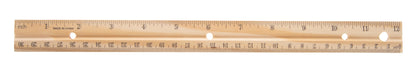 Ava Wooden Ruler, 12 inch
