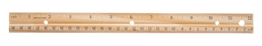 Ava Wooden Ruler, 12 inch
