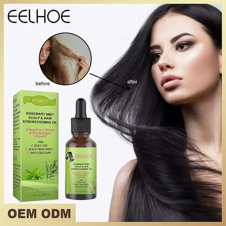 MIELLE Rosemary Mint Scalp & Hair Strengthening Oil, 2 oz